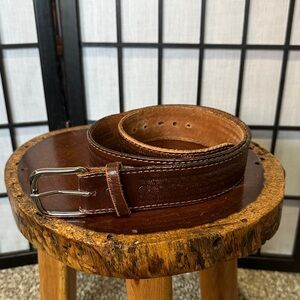 Justin’s Vintage Cowhide Handmade USA Men's Broken in Brown Belt Size 38